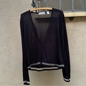 Racquet sheer navy cardigan 🎾